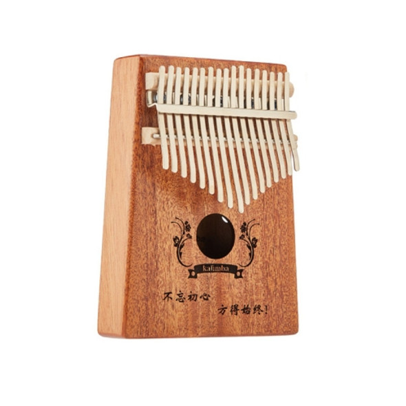 Rose Carimba 17 Notes Thumb Piano Beginner Finger Piano Musical Instrument(Wood Color)