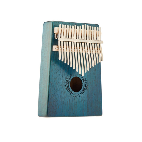 Rose Carimba 17 Notes Thumb Piano Beginner Finger Piano Musical Instrument(Blue)