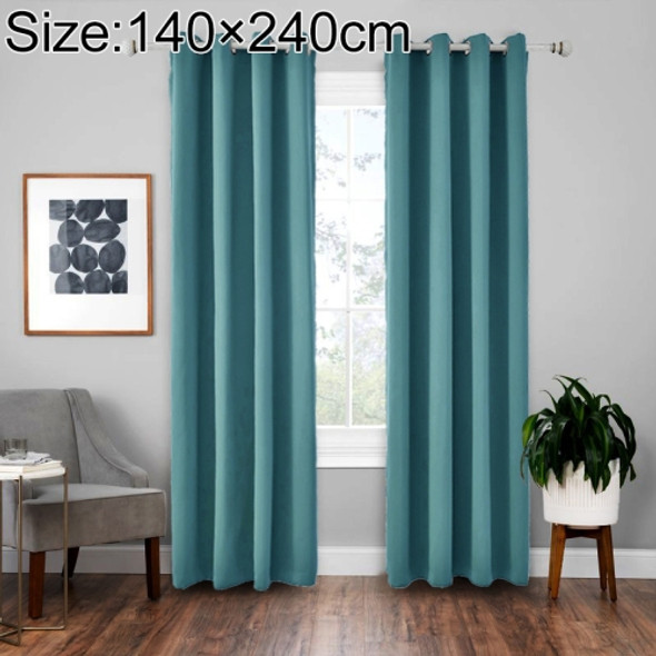 High-precision Curtain Shade Cloth Insulation Solid Curtain, Size: 140×240(Lake Blue)