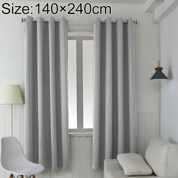 High-precision Curtain Shade Cloth Insulation Solid Curtain, Size: 140×240(Light Grey)