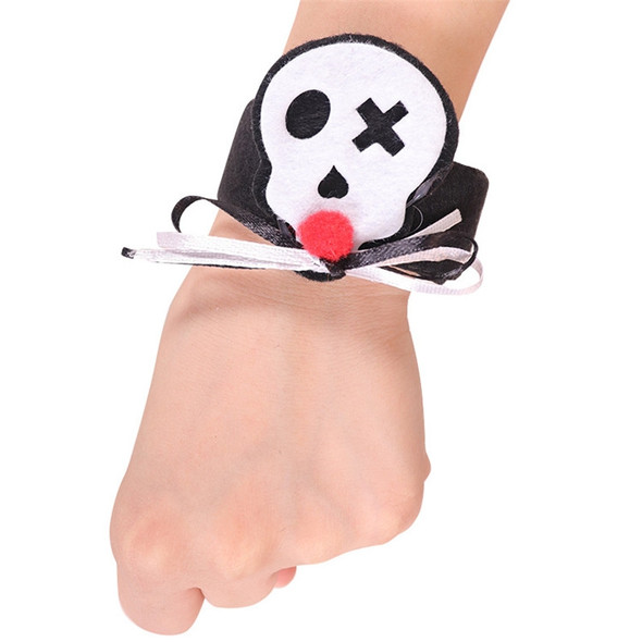 25 PCS Halloween Pop Ring Bracelet Ghost Festival Gift Party Decorations(Skull )