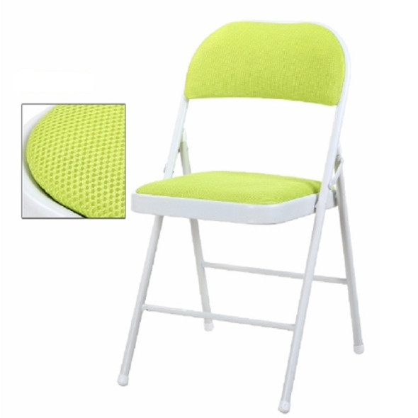 Portable Folding Metal Conference Chair Office Computer Chair Leisure Home Outdoor Chair(Green)