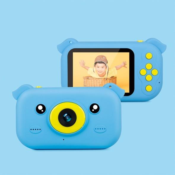 2.4 inch Screen 1080P High-definition Shatter-resistant Ultra-thin Children Camera HD Photo and Video, Style:16GB(Sky Blue)