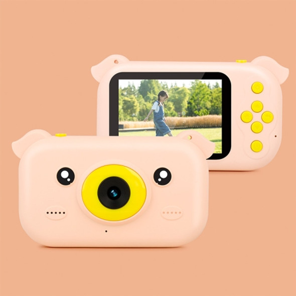 2.4 inch Screen 1080P High-definition Shatter-resistant Ultra-thin Children Camera HD Photo and Video, Style:16GB(Orange Pink)