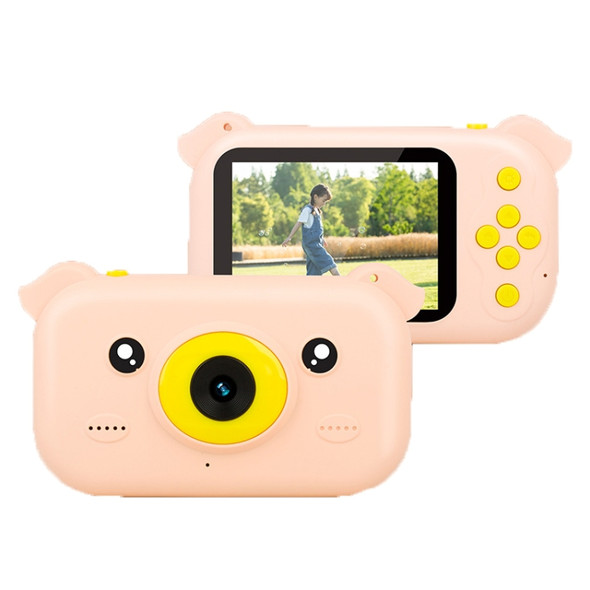 2.4 inch Screen 1080P High-definition Shatter-resistant Ultra-thin Children Camera HD Photo and Video, Style:32GB(Orange Pink)