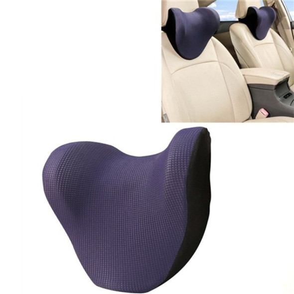 Car Headrest And Neck Pillow Ice Silk Breathable Space Memory Foam Pillow(Blue)