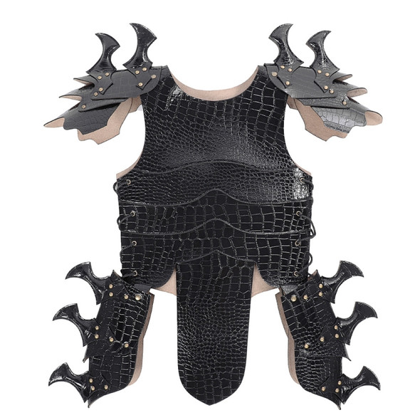 Halloween Carnival Children Handsome Leather Dragon Armor, Size: One Size(Black)