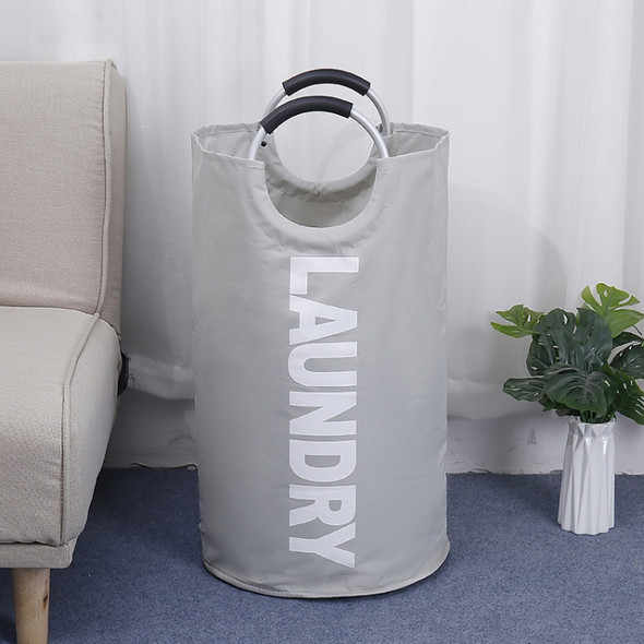 Portable Waterproof Hamper Dirty Clothes Large Collapsible Washing Laundry Basket Bag(Light Grey)