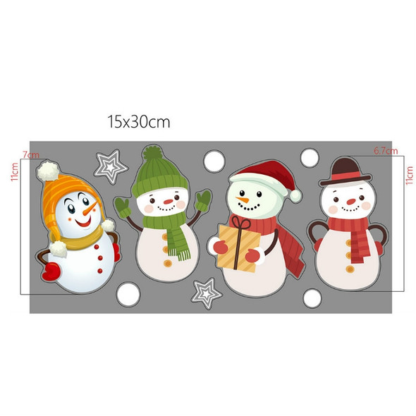 20 PCS Wall Stickers Electrostatic Window Glass Stickers Christmas Stickers(Snowman)