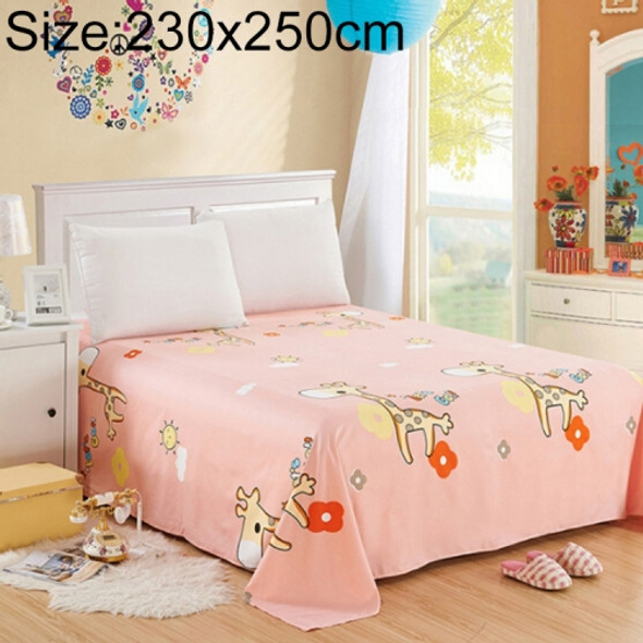 Student Dormitory Double Single Grinding Skin-Friendly Multi-Size Multi-Function Sheet, Size:230x250cm(Running Giraffe)