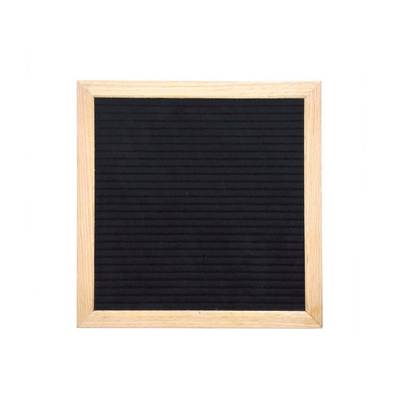 10 inch x 10 inch Handmade Wooden Felt Letters Message Board Photo Frame Photo Props(Black)