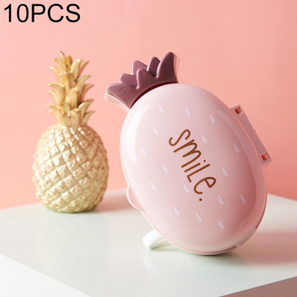 10 PCS Creative Personality Household Draining Clamshell Soap Box With Lid(Pink)