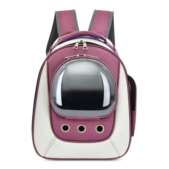 Pet Going Out Space Backpack Portable Breathable Large Capacity Backpack(Pink)