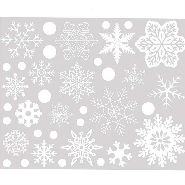 10 PCS Christmas Snowflake Wall Stickers New Year Shop Window Decoration Stickers Glass Cabinet Door Stickers