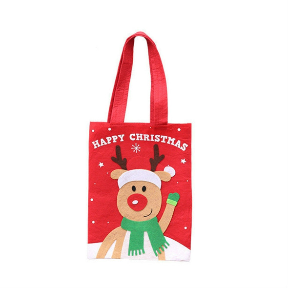 5 PCS Christmas Decoration Cartoon Sticker Handbag Children Gift Candy Bag(Elk)