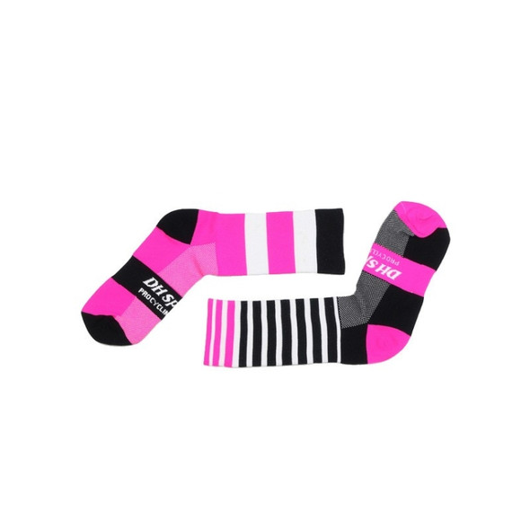 3 Pairs Sport Socks Men Women Breathable Compression Running Sock(Black Pink)