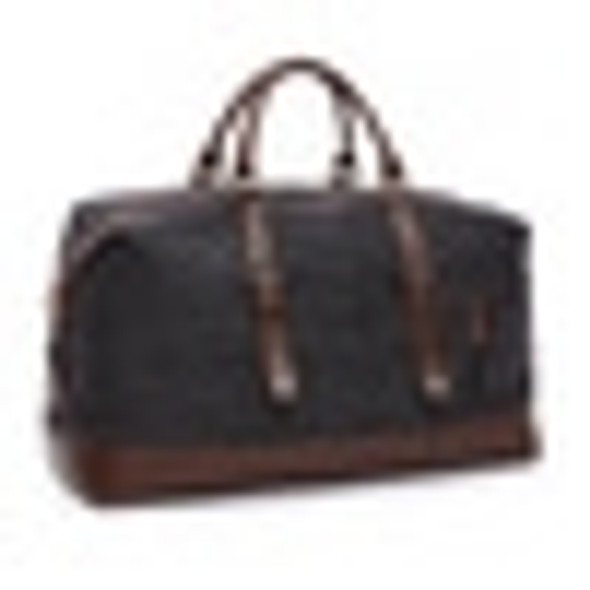 Canvas Leather Men Travel Bags Carry on Luggage Bags Men Duffel Bags Handbag Travel(Black)