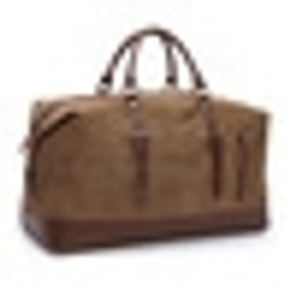 Canvas Leather Men Travel Bags Carry on Luggage Bags Men Duffel Bags Handbag Travel(Coffee)