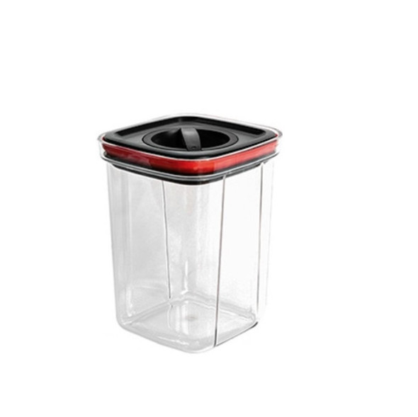3 PCS Kitchen Storage Jar Sealed Refrigerator Food Storage Box Household Moisture-Proof Dried Fruit Jar, Capacity:1300ml(Black Red)