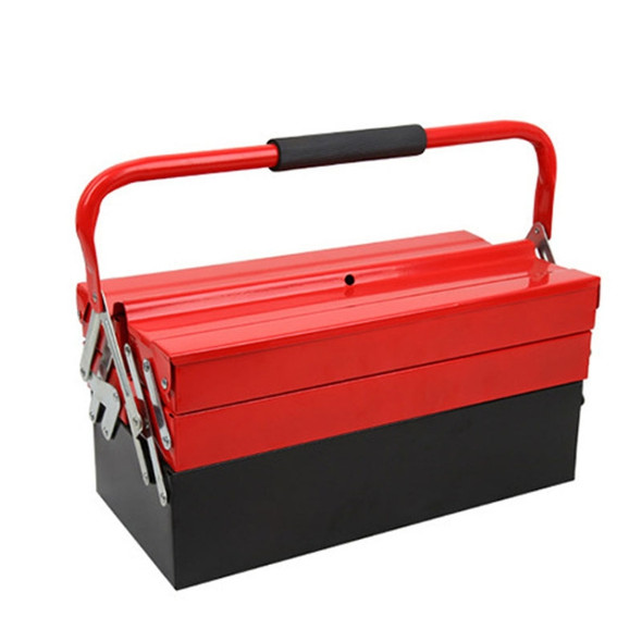 Multifunctional Single Handle Double Opening Tool Box Three-Layer Hardware Tool Storage Box
