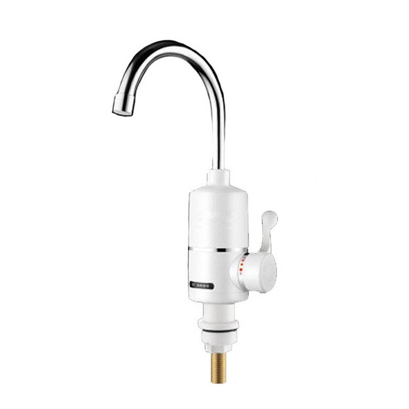 Kitchen Instant Electric Hot Water Faucet EU Plug, Style:Lamp Display Big Elbow