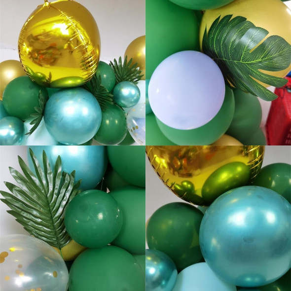 Jungle Theme Party Decoration Balloon Chain Set Teak Blue Dark Green Balloon Party Decoration Props