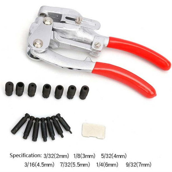 16 in 1 Stainless Steel Copper Aluminum Strip Iron Leather Plastic Manual Punching Pliers Punching Machine Set
