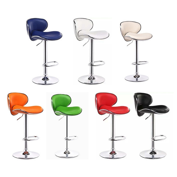 Modern Minimalist Fashion Lift High Foot Bar Chair Rotary Cash Register Chair(Creamy-white)