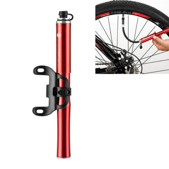 CYCLINGBOX Bicycle Pump Portable Universal Hidden Telescopic Hose Aluminum Alloy Pump(Red)