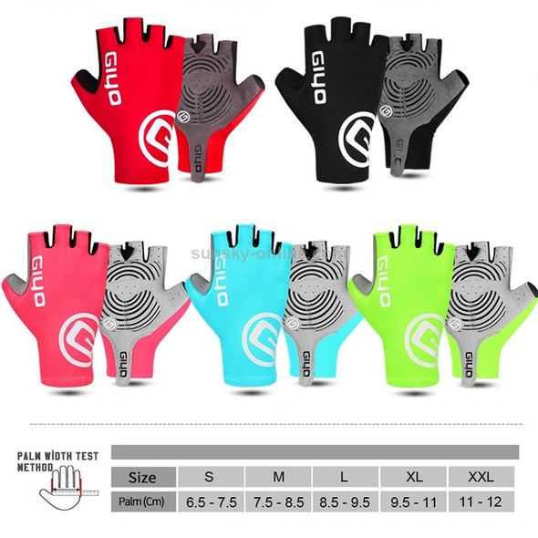 GIYO Outdoor Half-Finger Gloves Mountain Road Bike Cycling Gloves, Size: XXL(Fluorescent Yellow)