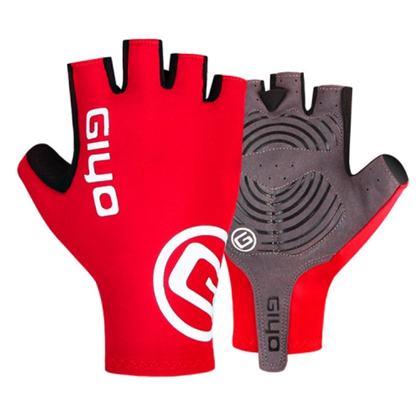 GIYO Outdoor Half-Finger Gloves Mountain Road Bike Cycling Gloves, Size: L(Red)