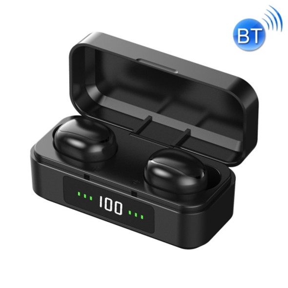 TWS Noise Cancelling In-Ear Digital Display Touch Wireless Bluetooth Earphone(Black)