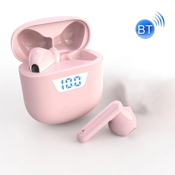 T88 TWS Binaural Digital Display Noise Canceling Headset Wireless Bluetooth Headset(Pink)