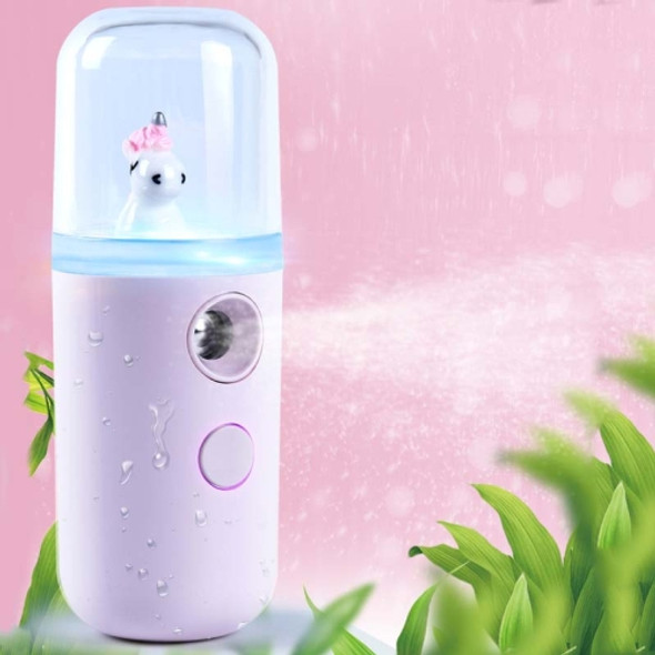 Handheld Beauty Device Steaming Face Device USB Charging  Nano Spray Moisturizer(Pink Unicorn )