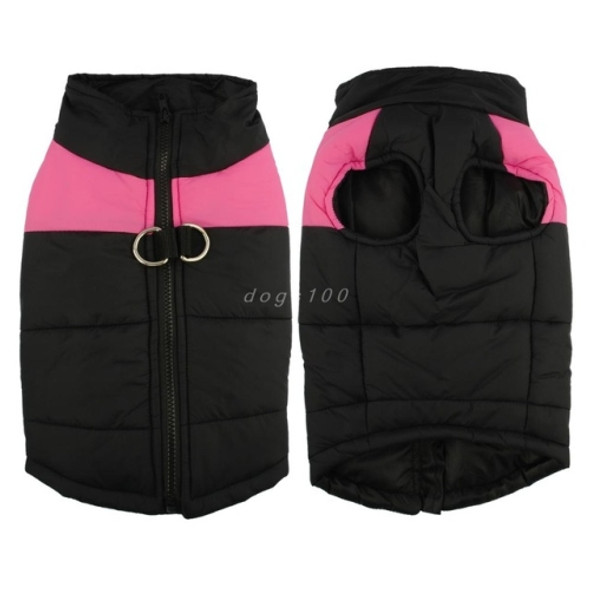 Waterproof Pet Dog Puppy Vest Jacket Chihuahua Clothing Warm Winter Dog Clothes Coat, Size:L(Pink)