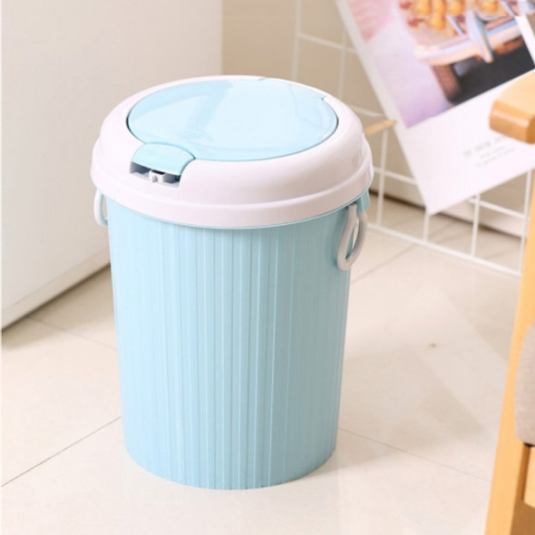 10 PCS Household Kitchen Living Room Bullet-type Plastic Trash Can, Size:S 16.5x21.5x28cm(Blue)