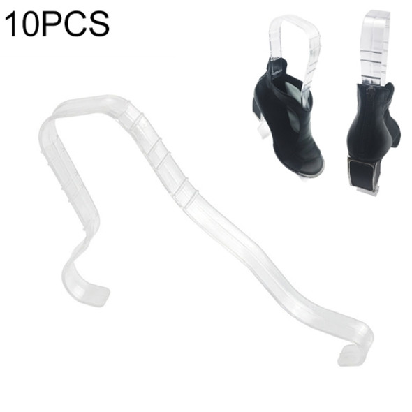 10 PCS Plastic Thickened Transparent Elastic Anti-Wrinkle Anti-Flat Shoe Rack Shoe Store Display Shoe Rack, Colour: 1# Flat Shoe Tree