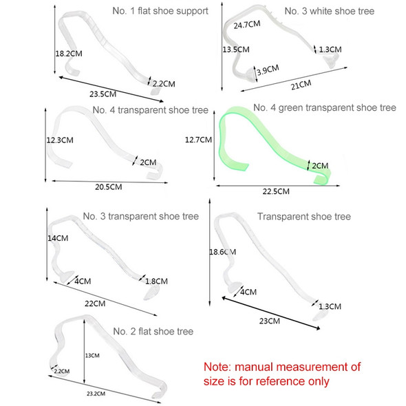 10 PCS Plastic Thickened Transparent Elastic Anti-Wrinkle Anti-Flat Shoe Rack Shoe Store Display Shoe Rack, Colour: 1# Flat Shoe Tree