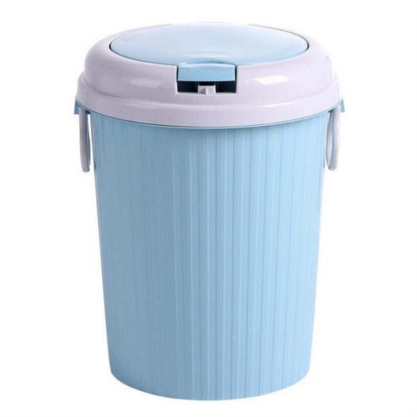 10 PCS Household Kitchen Living Room Bullet-type Plastic Trash Can, Size:L 18.5x24x31cm(Blue)