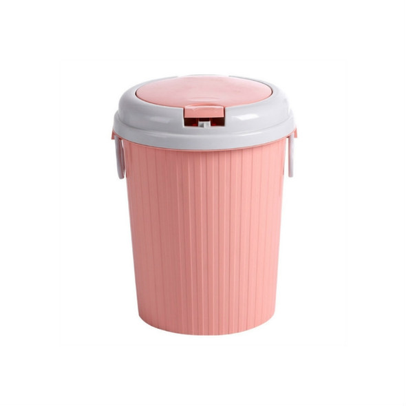 10 PCS Household Kitchen Living Room Bullet-type Plastic Trash Can, Size:S 16.5x21.5x28cm(Pink)