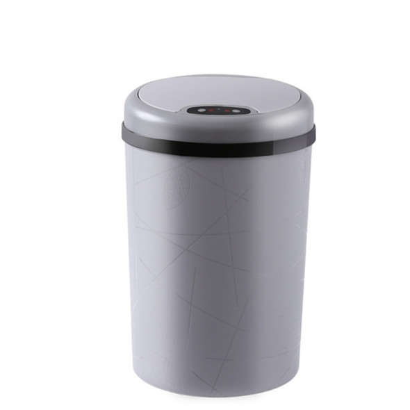 Household Living Room Kitchen Bedroom Automatic Intelligent Induction Trash Can, Size:L 34.5x23x20.6cm(Gray)