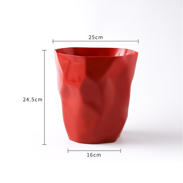 5 PCS Creative Foldable Household Lidless Plastic Trash Can, Size:S(Red)