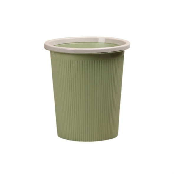 10 PCS Household Kitchen Bathroom Plastic Trash Can without Cover Lip, Size:S 23.5x25.5x17cm(Green)