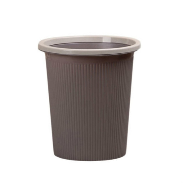 10 PCS Household Kitchen Bathroom Plastic Trash Can without Cover Lip, Size:L 25.5x28x18cm(Grey)