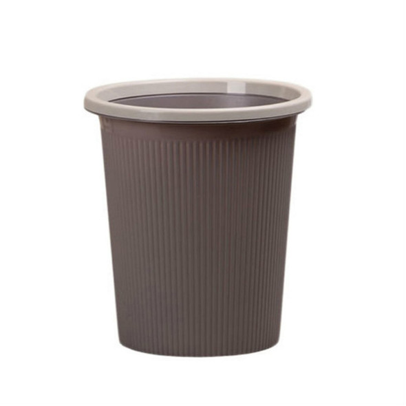 10 PCS Household Kitchen Bathroom Plastic Trash Can without Cover Lip, Size:L 25.5x28x18cm(Grey)