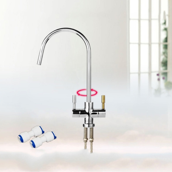 RO185 Water Purifier Universal Faucet for Truliva/Litree/Angel/Midea, Style:2 Points Luxury Double Tap