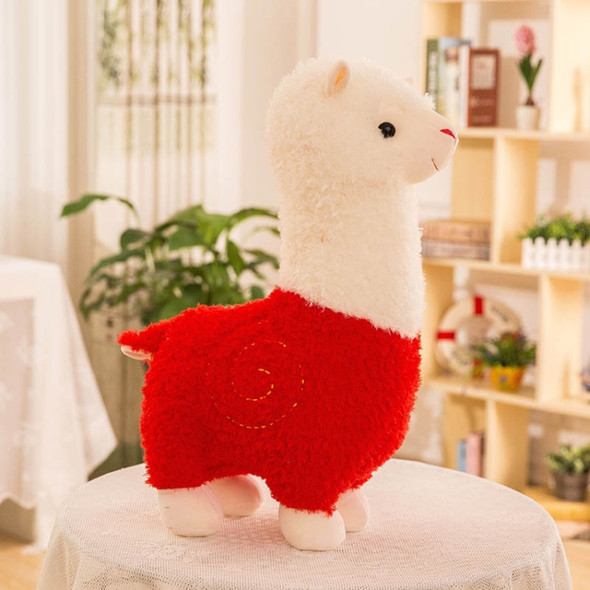 80cm Grass Mud Horse Alpaca Doll Pillow Doll Plush Toy(Red)