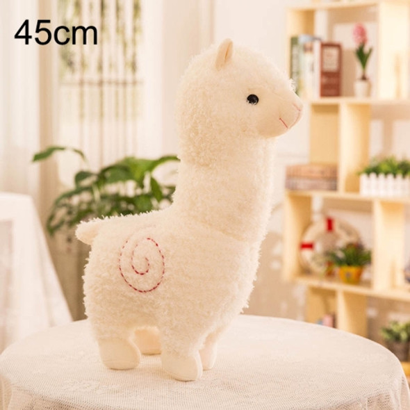 45cm Grass Mud Horse Alpaca Doll Pillow Doll Plush Toy (White)