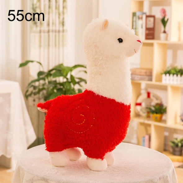 55cm Grass Mud Horse Alpaca Doll Pillow Doll Plush Toy (Red)