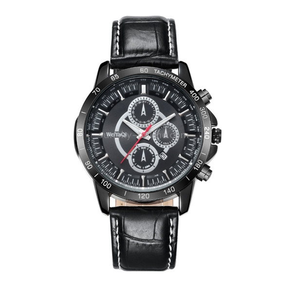 WeiYaQi 89031 Fashion Quartz Movement Wrist Watch with Leather Band